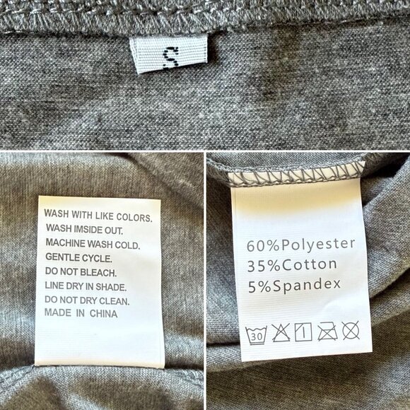 Empowering Graphic Gray Womens T-Shirt Size Small Flower Power Uplifting Words - Picture 6 of 8